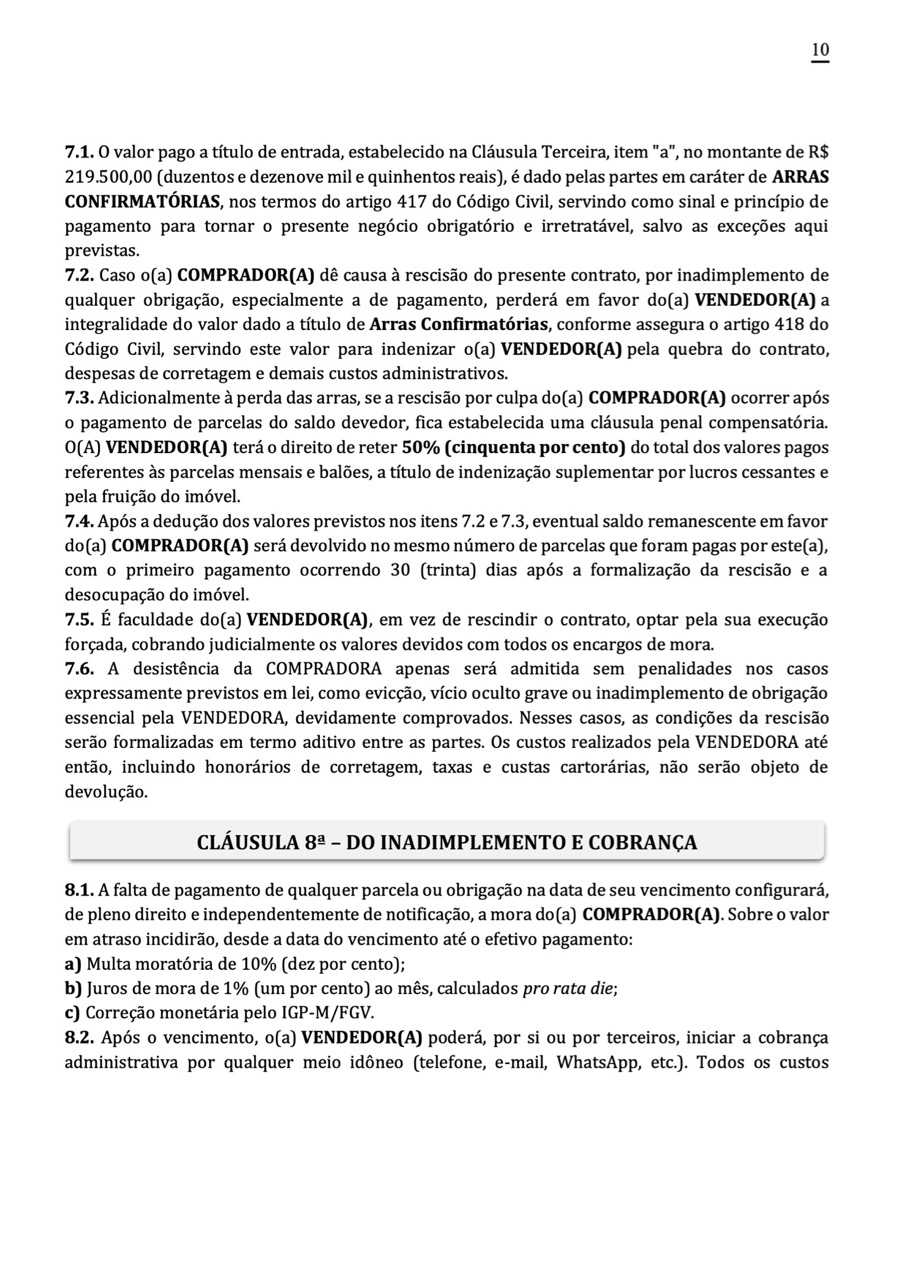 Página 10 do contrato
