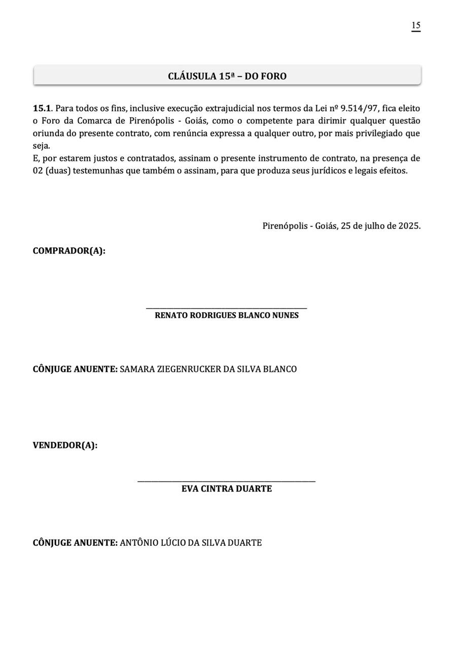 Página 15 do contrato