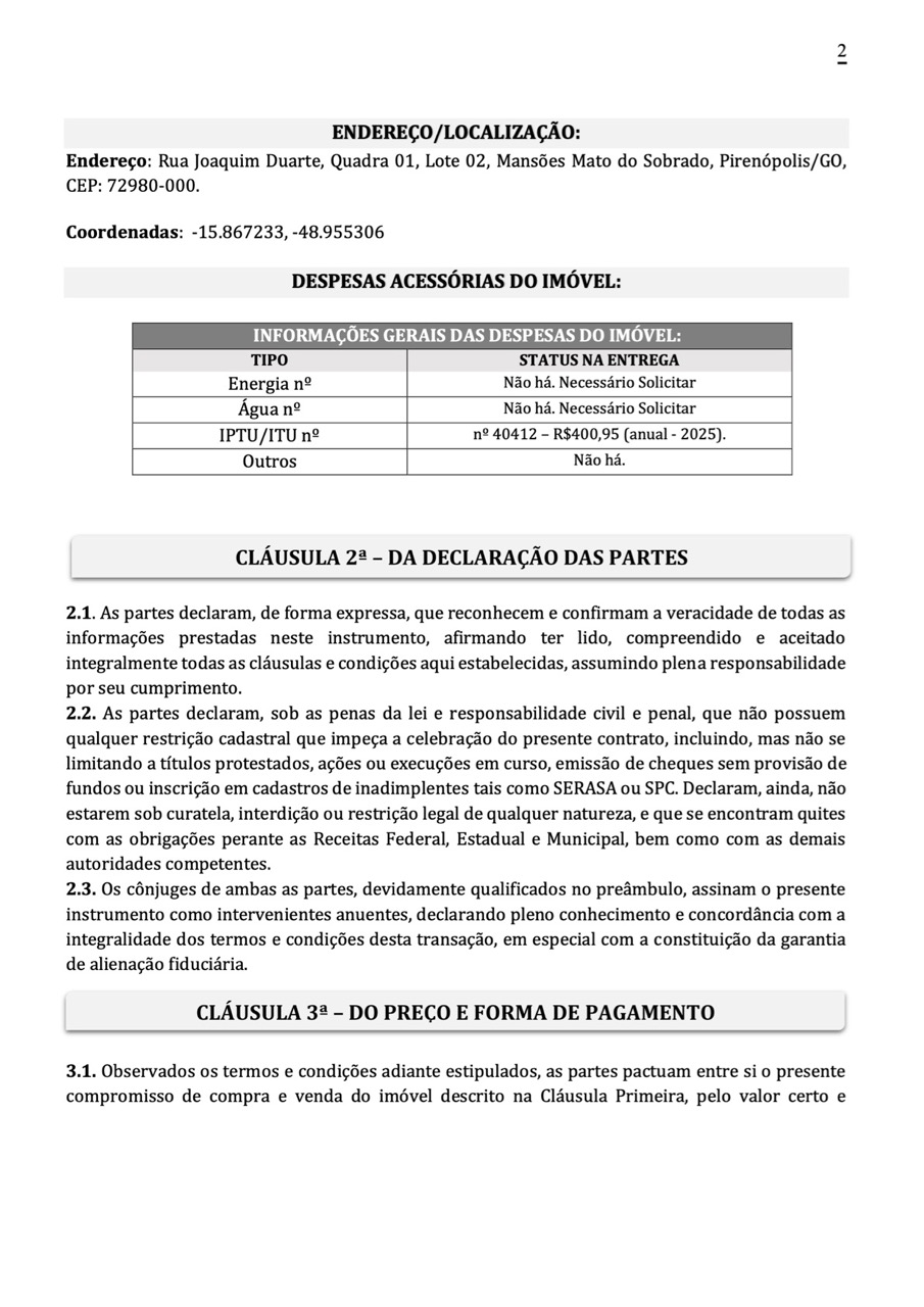 Página 2 do contrato