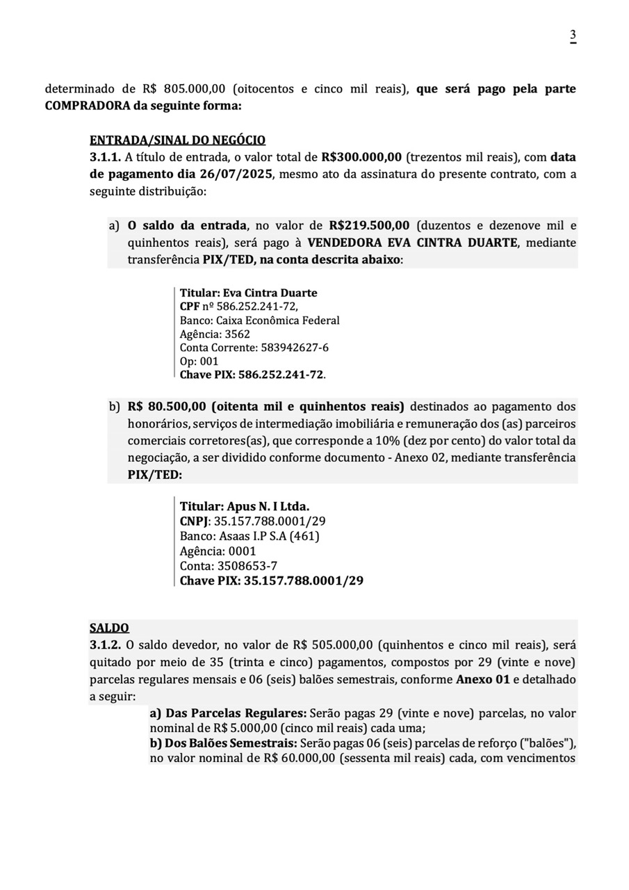 Página 3 do contrato