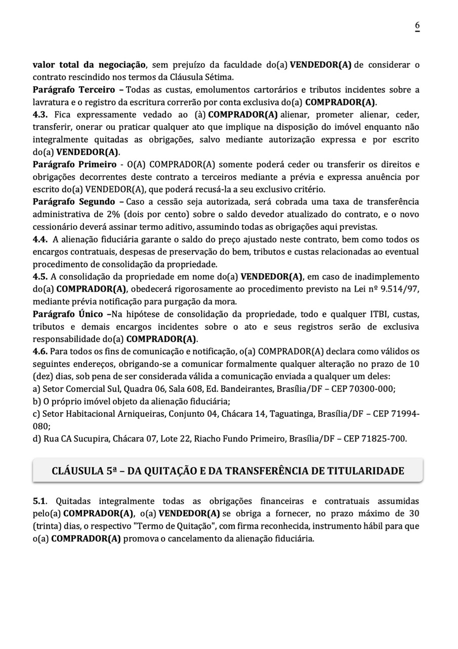 Página 6 do contrato