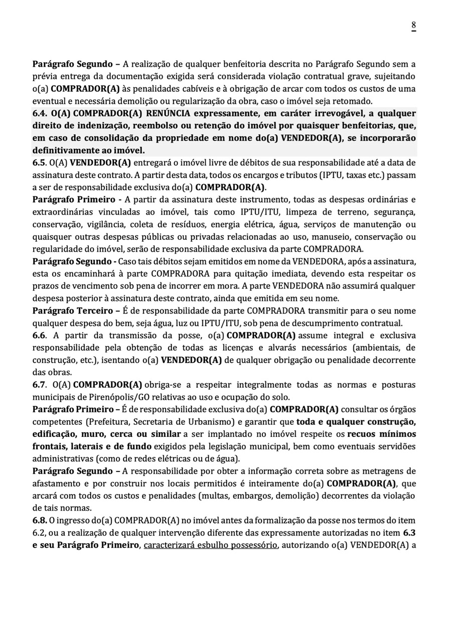 Página 8 do contrato