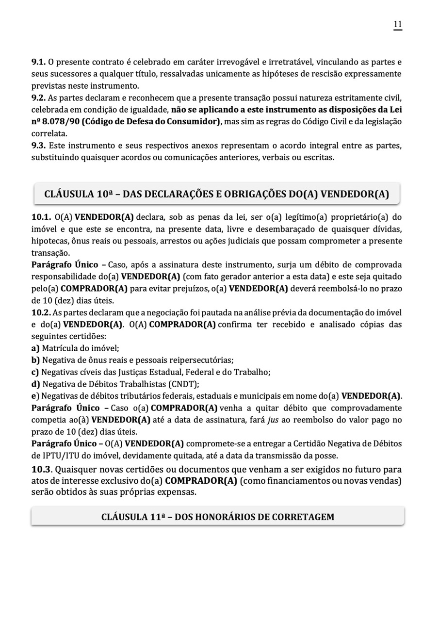 Página 11 do contrato