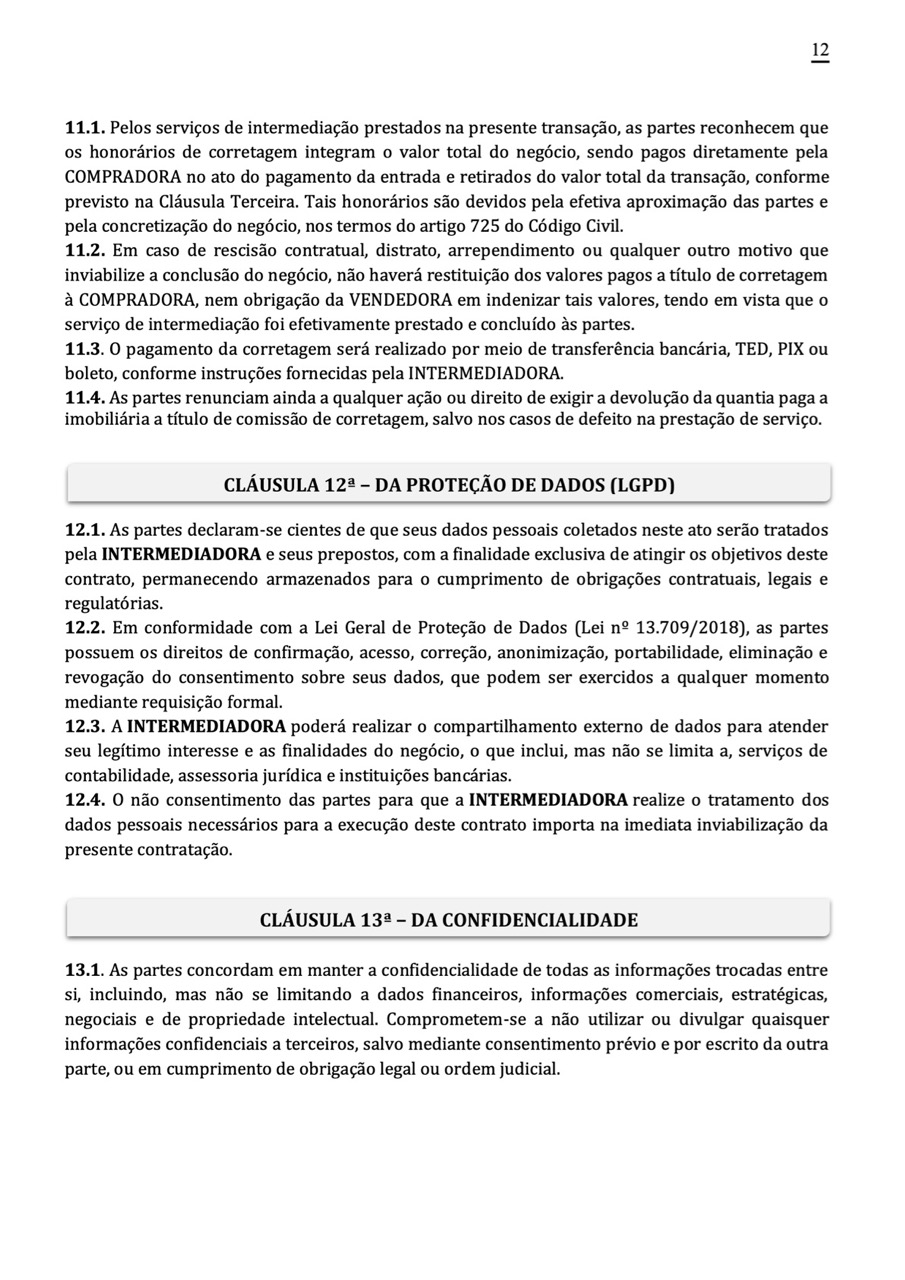 Página 12 do contrato