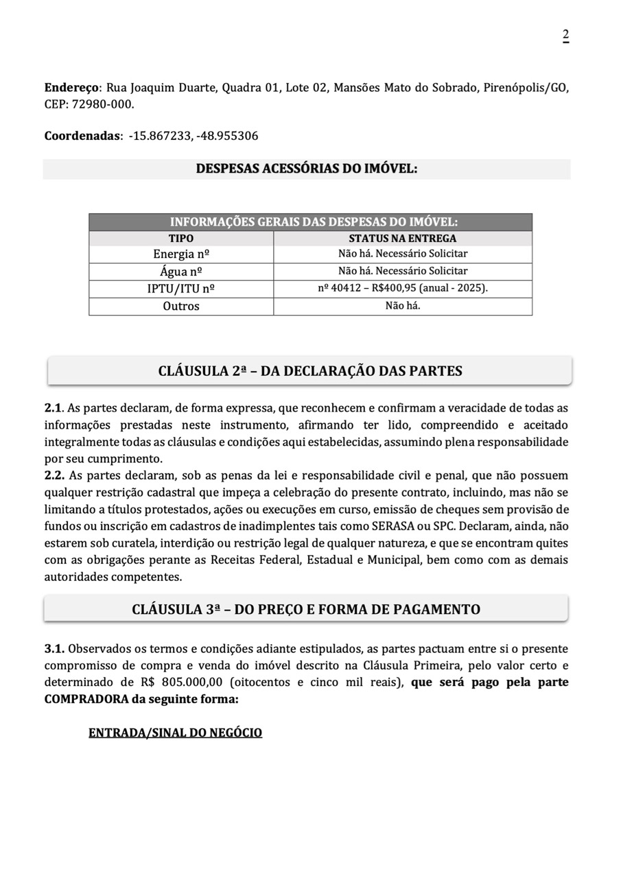 Página 2 do contrato