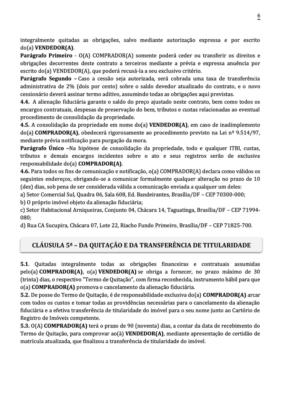 Página 6 do contrato