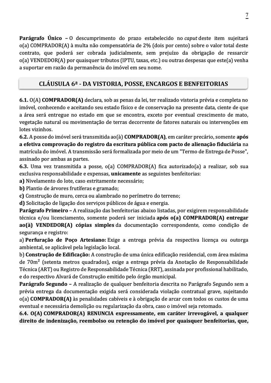 Página 7 do contrato