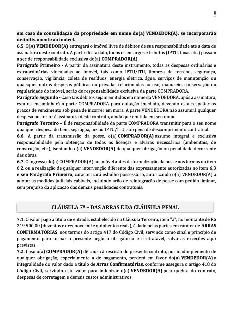Página 8 do contrato